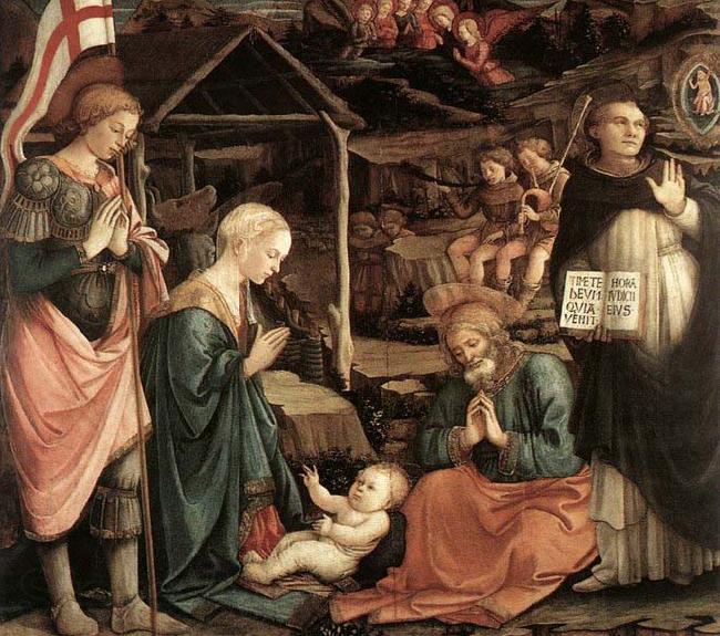 Fra Filippo Lippi Adoration of the Child with Saints Spain oil painting art